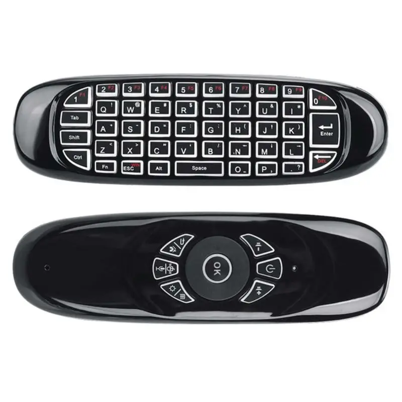 

C120 RGB 7 Backlight Fly Air Mouse Wireless Backlit Keyboard 2.4G Remote Control