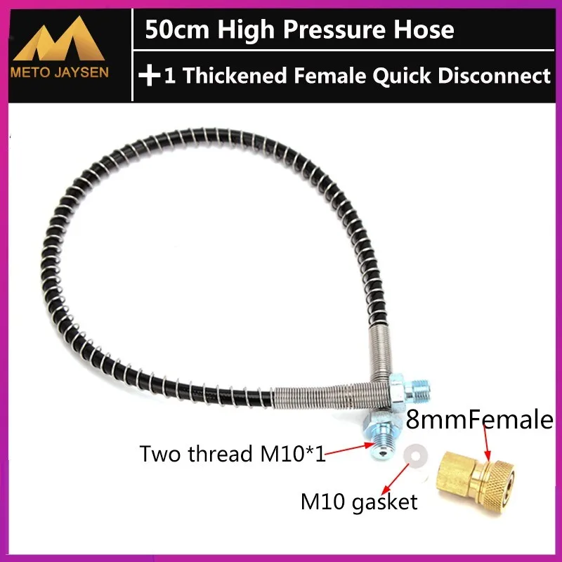 Шланг высокого давления M10x1 Резьбовая нейлоновая воздушная заправка 50 см