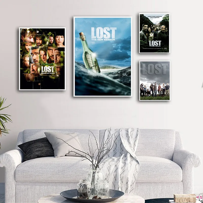 

Lost Movie White Coated Paper Poster Clear Image Wall Stickers Home Decoration Good Quality Prints Home