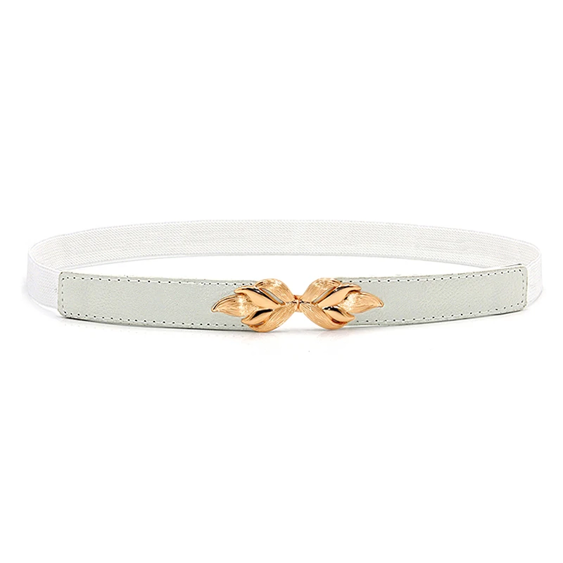 

Fashion Style And Durable Women Fashion Waist Belt Narrow Stretch Dress Belt Thin Buckle Waistband