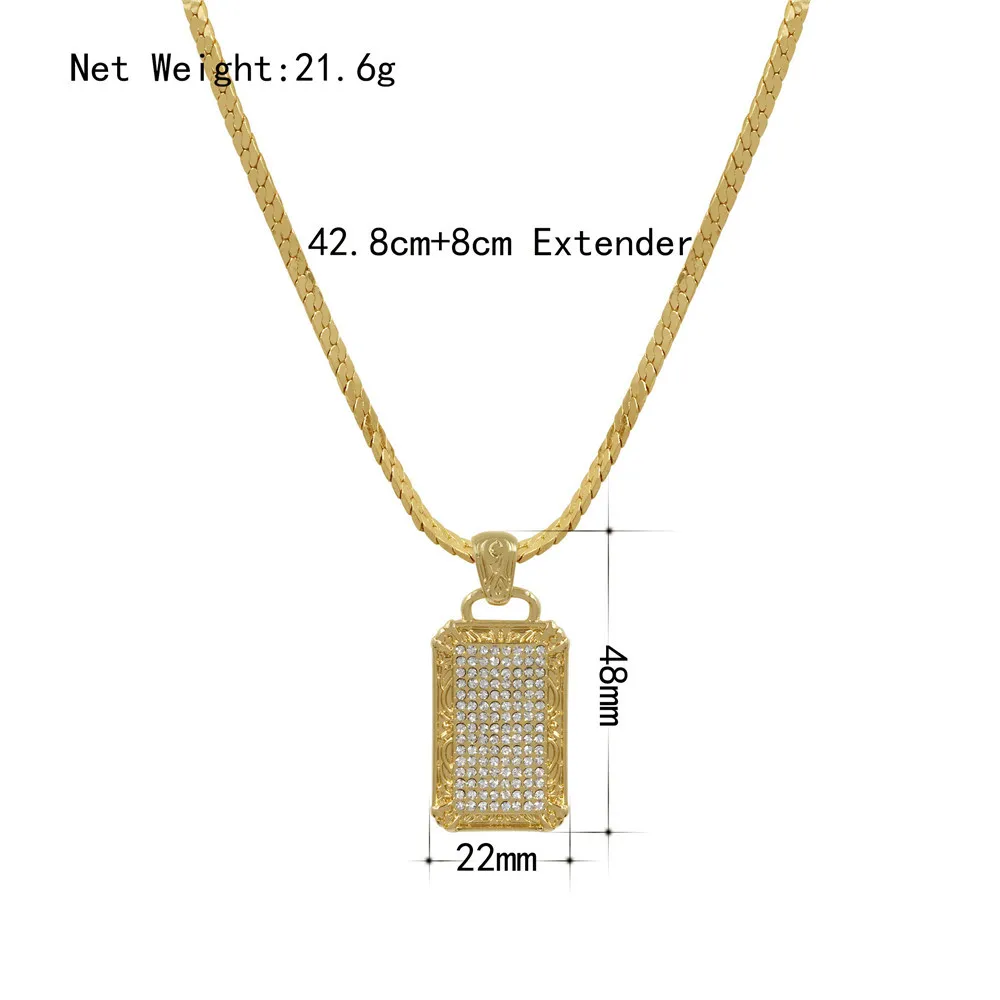

Fashion Choker Necklace Collar Punk Geometric Square Pendant Necklaces for Women Jewelry