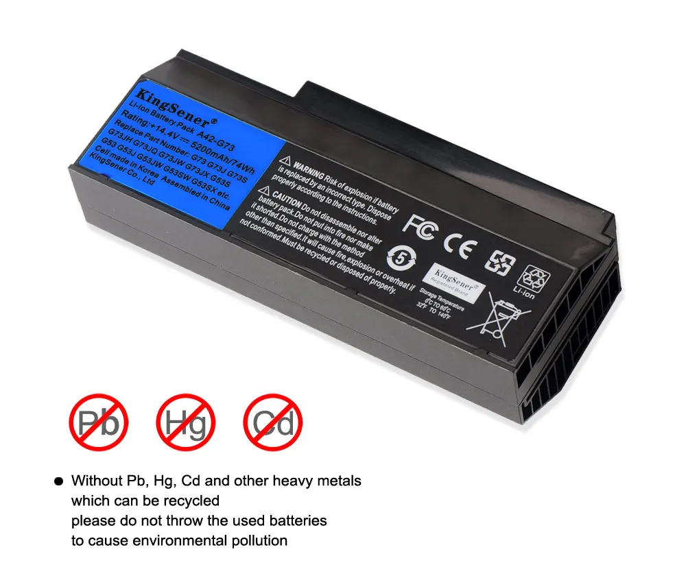 Ячеечная новая A42 G73 Аккумулятор для ноутбука ASUS G53 G53S G53J G53JW G53SX G73S G73J G73JH G73JQ G73JW G73JX
