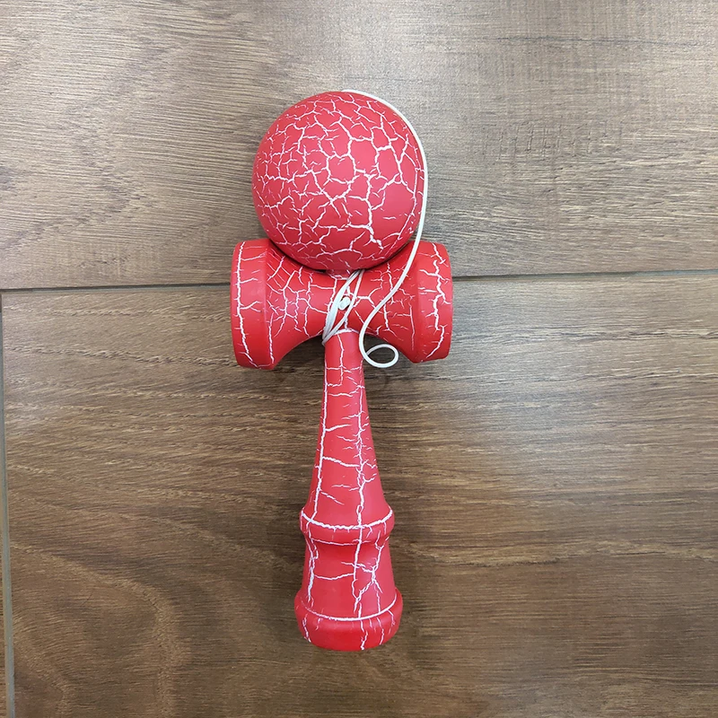 18 см трещины краски деревянный шар Kendama умелые жонглирование мяч игрушки японский традиционный Непоседа мяч дети взрослый досуг спорт подарок