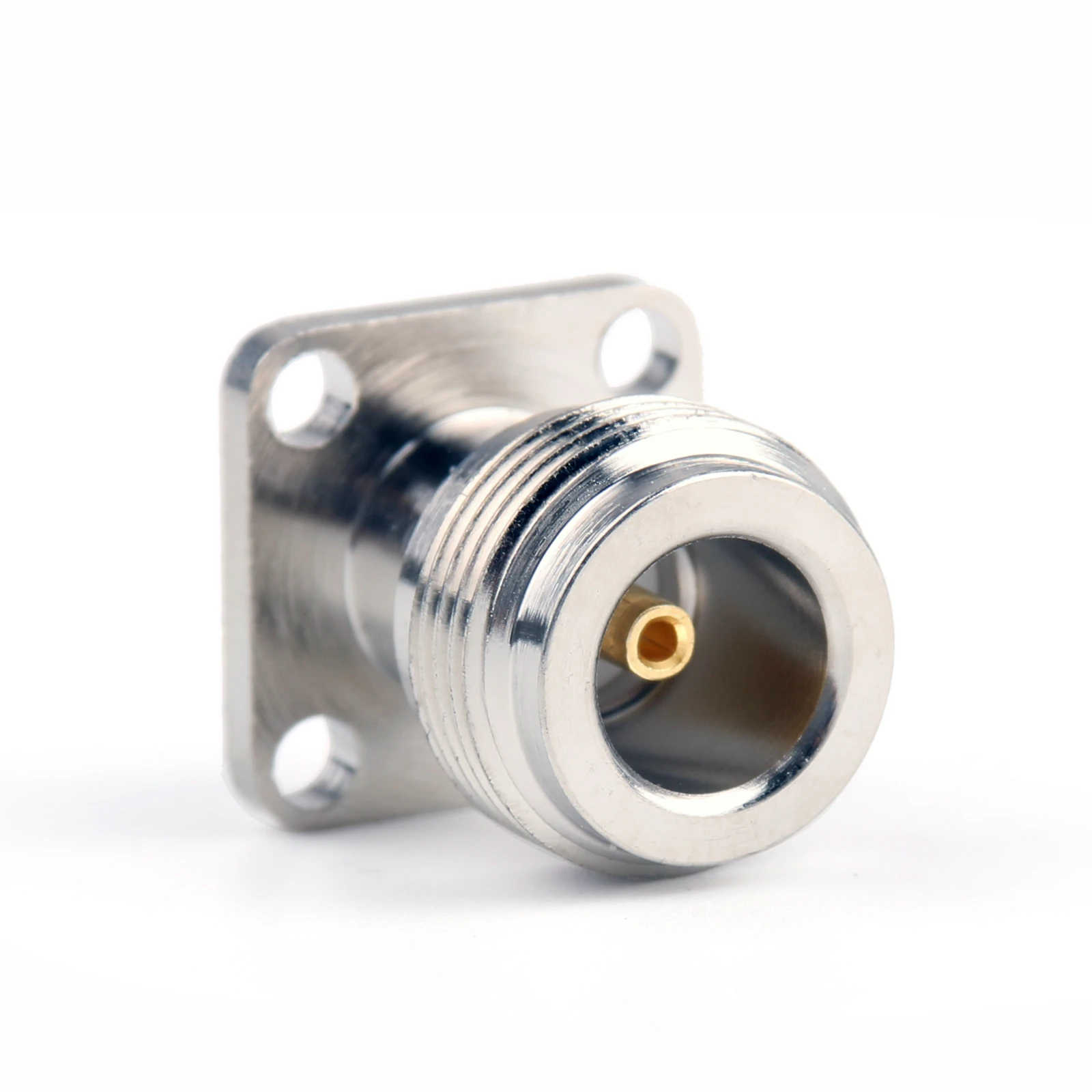 

Artudatech 1Pcs /10Pcs Connector N Female Jack 4-Hole 17.5mm Flange PTFE Solder Panel Mount Connector Parts