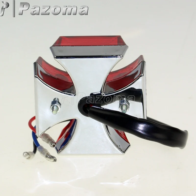 Красный задний стоп сигнал для мотоцикла 12 В перекрестный светодиод ходовые огни