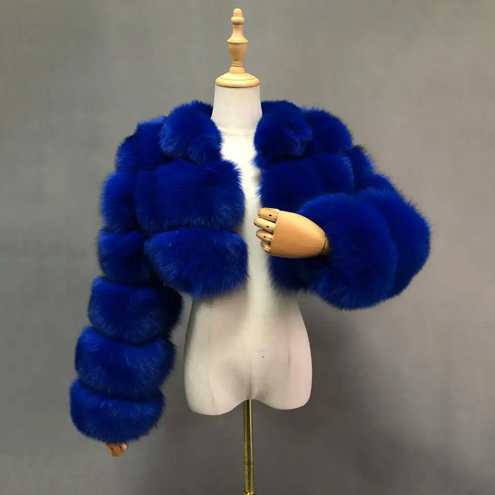 

Cropped fur coat Woman's Real Fox Fur Coat Short Style Fashion Women Real Fur Jacket
