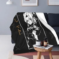 albedo genshin impact blanket bedspread bed plaid blankets hooded blanket beach towel luxury