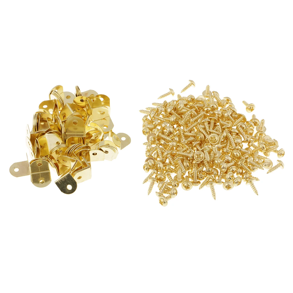 

100 Pcs Stainless Angle Bracket Small L Shape Corner Repair Brace Mini Metal L