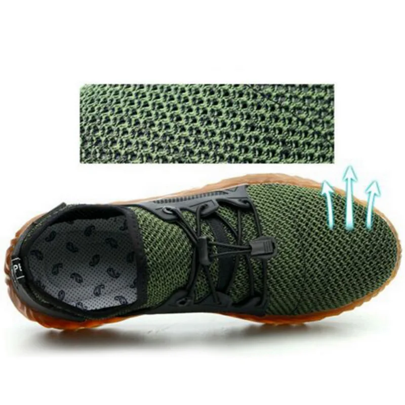 Adisputent Dropshipping Men And Women Steel Toe Air Safety Boots Indestructible Ryder Shoes light Work Sneakers Breathable Shoes