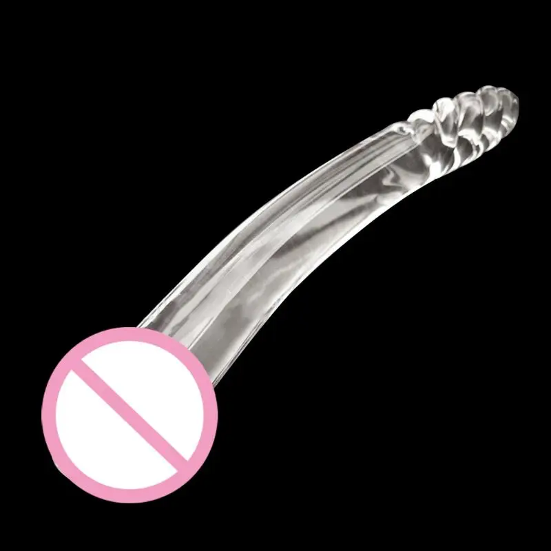 Crystal Glass Pleasure Wand Dildo Penis Smooth Glider Curved brocade box packaging |