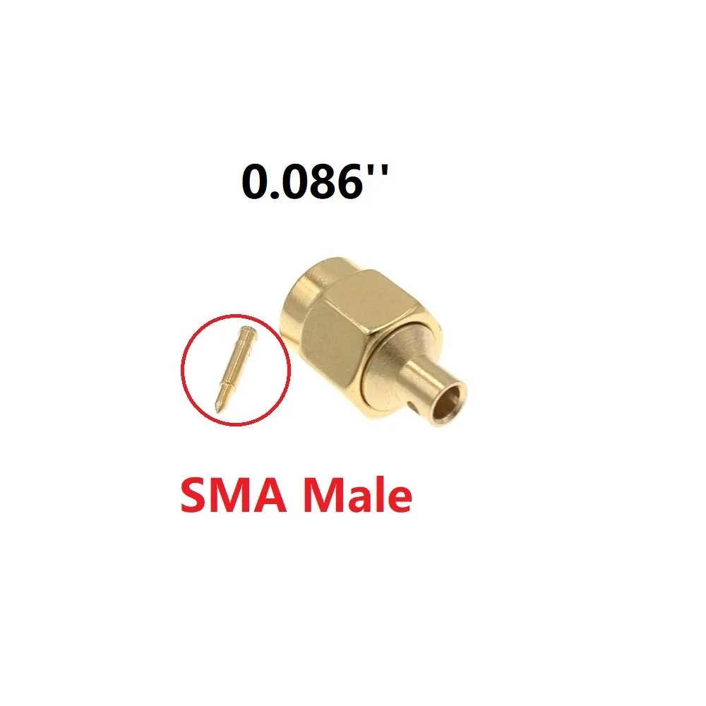 100 шт. SMA штекер припоя для полужесткого RG405 0 086 &quotкабеля RF разъем|plug connector|sm plugplug male