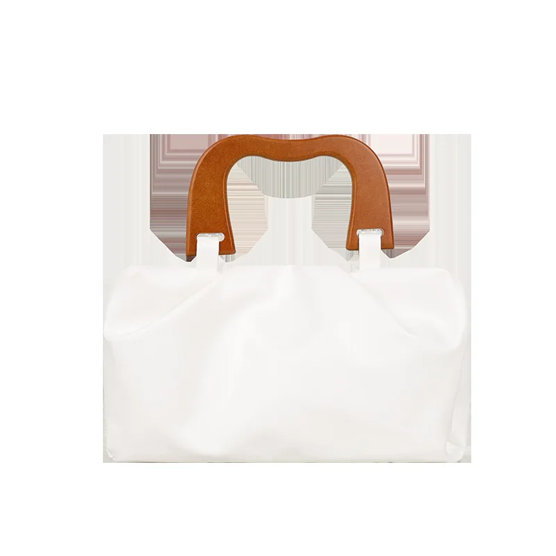 

2021 new wooden handle women's bag personality fashion bag women's single shoulder chain bag simple fashion handbag
