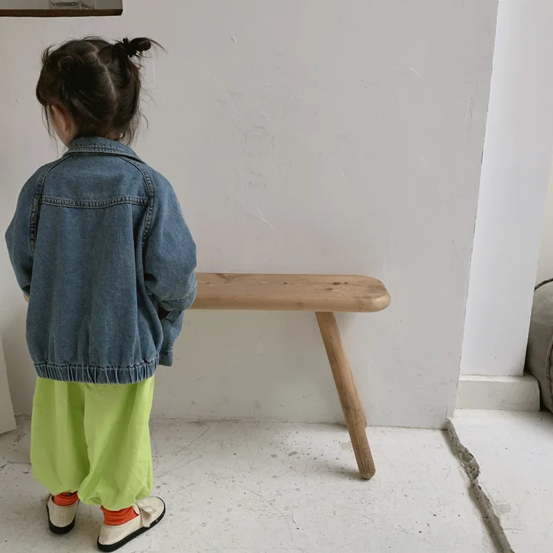 Весенне-осенние модные джинсовые куртки в Корейском стиле для мальчиков и