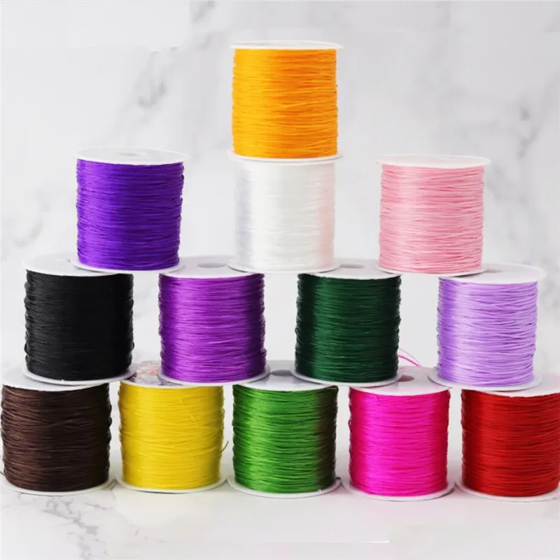 

Прочный эластичный шнур для бисероплетения, 0,6 мм, для браслетов, растягивающаяся нить, нитка для ожерелья, шнур для изготовления ювелирных изделий «сделай сам», 50 метров