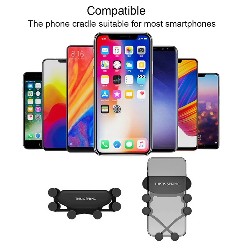 Гравитационный Автомобильный держатель для телефона универсальный смартфон 360