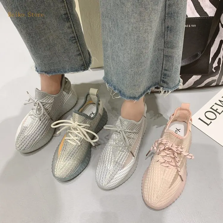 

Women's Sports Shoes Spring New All-Matching Running Shoes Breathable Mesh Shoes Casual and Lightweight Mesh Surface Shoes Tide