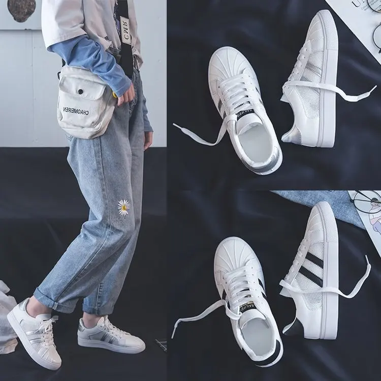

Women's shoes fashion vulcanized shoes breathable thick bottom low heel lace up round head single shoes