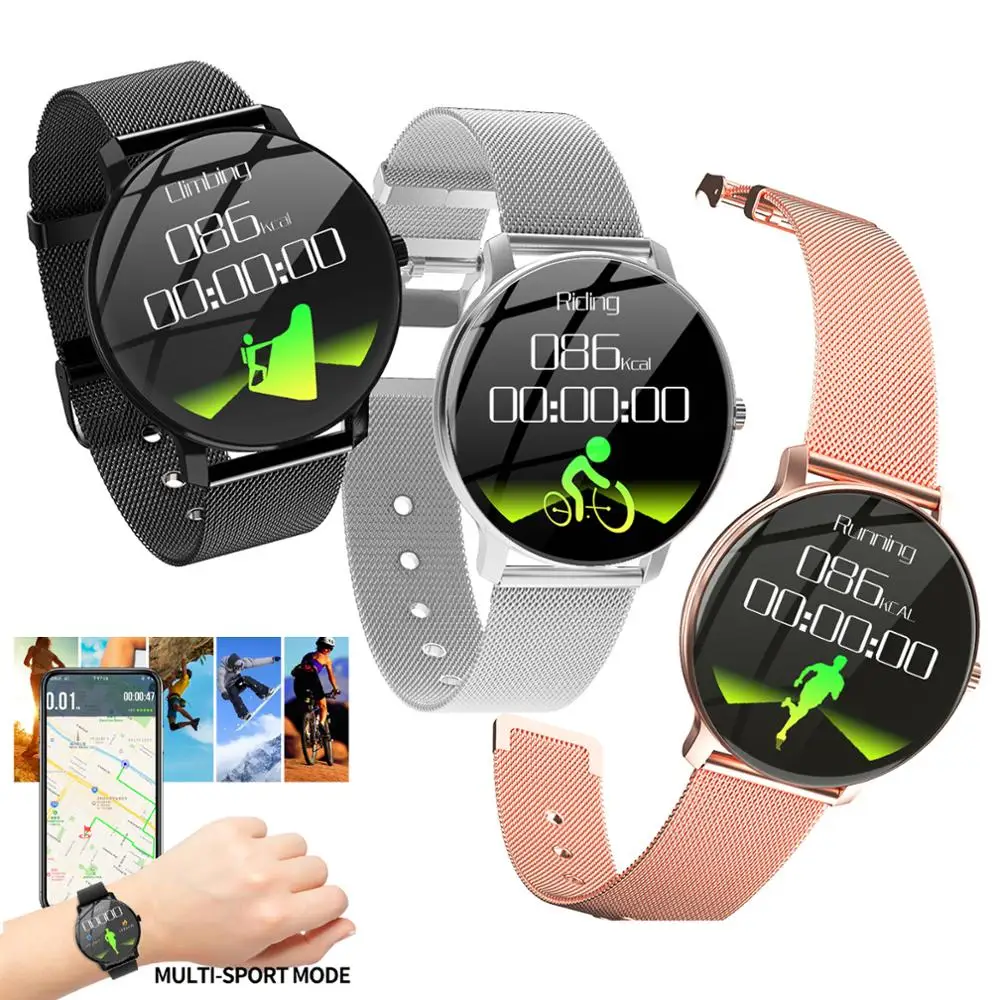 

Multi Sport Mode Fitness Activity Tracker Touch Screen Smart Watch Call Message Reminder For iOS Apple Android