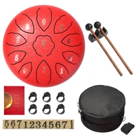 8 inch tongue drum 11 tones steel hand pan drum with drumsticks music book audio sticker drum bag percussion instruments