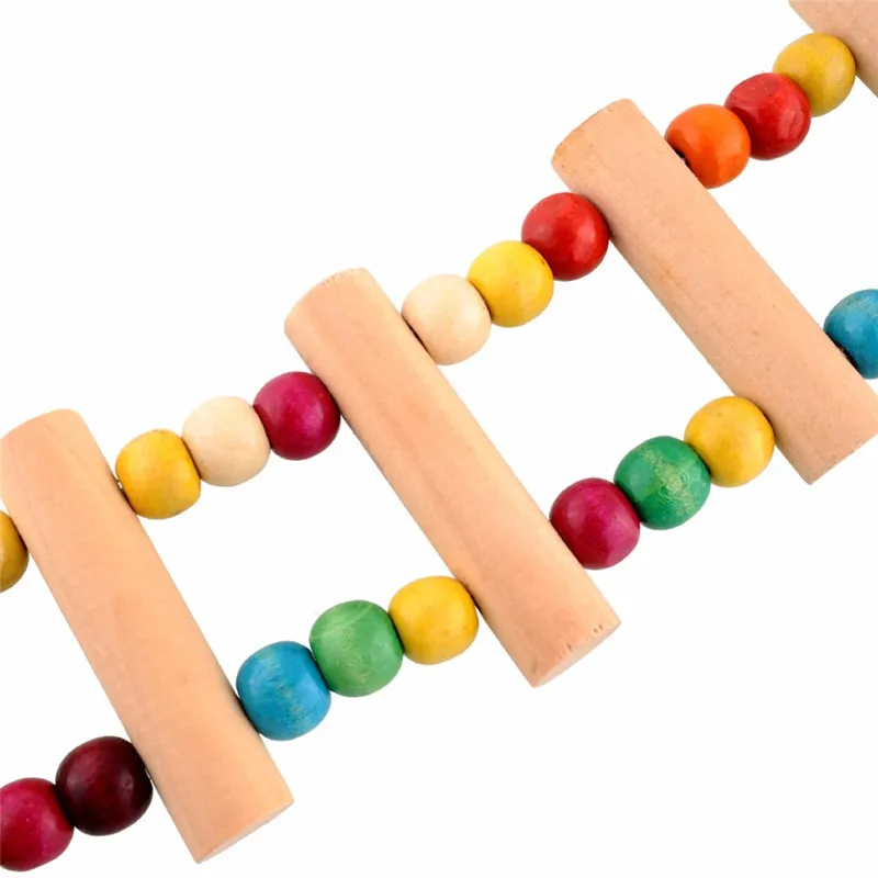 Деревянный игрушечный хомяк лестница для птиц мост с 4 крючками Прямая поставка |