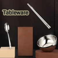 household children adult tableware set 316 stainless steel chopsticks spoon bowl chopsticks spoon fastzi set tableware