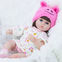 42cm reborn baby toddler doll girl pink princess soft full silicone vinyl body newborn lifelike 3d eyes doll children toy gifts