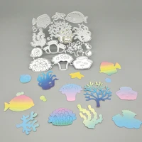 new marine life fish and algae metal cutting die for scrapbooking engraving stamps paper card photo album decoration