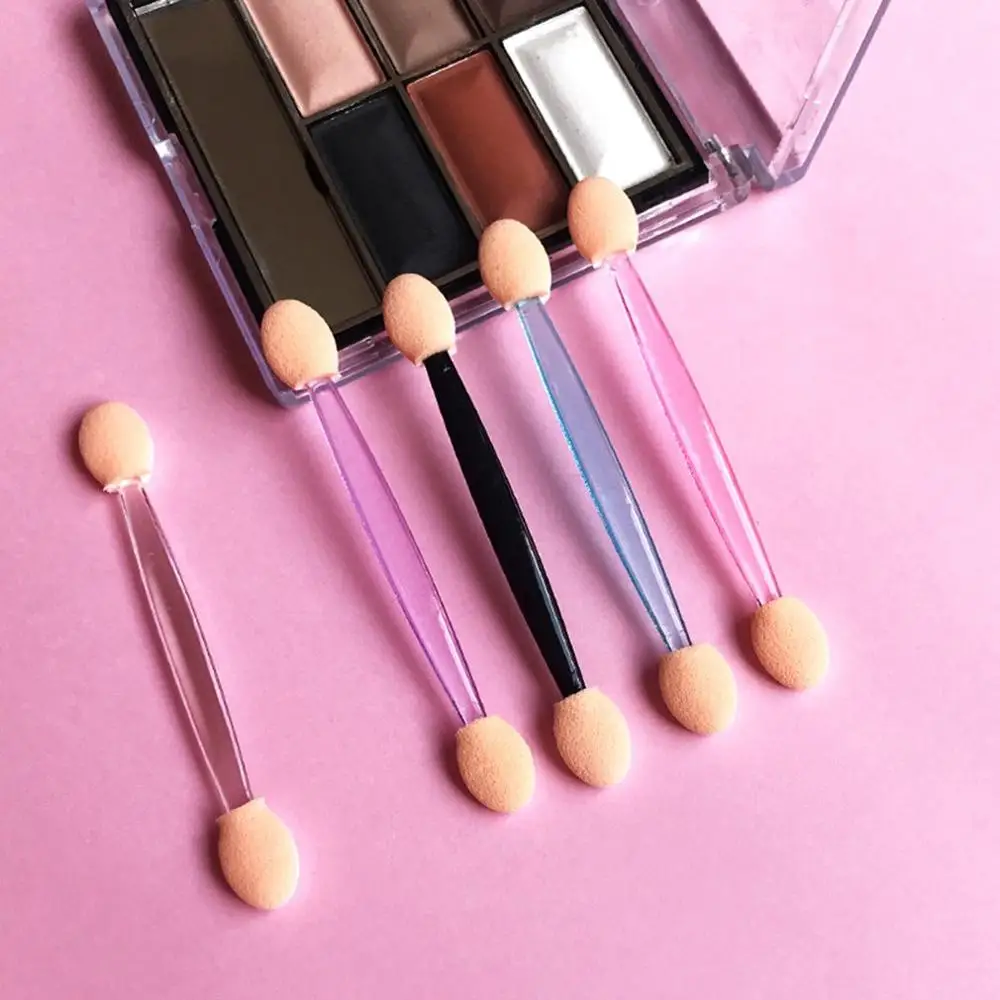 10 шт./компл. двухсторонняя искусственная одноразовая Черная кисть для теней век