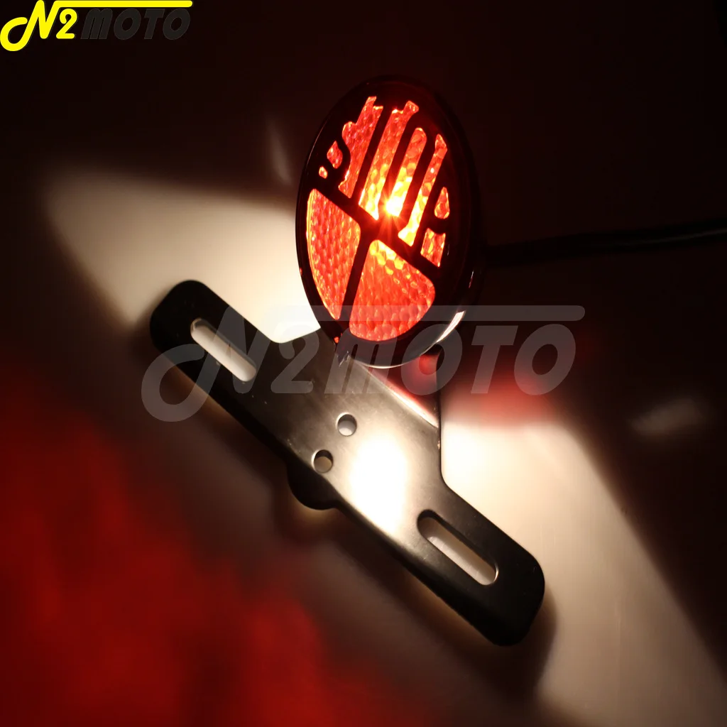 Винтажный задний светильник рь для мотоцикла стоп сигнал фонарь номерного знака