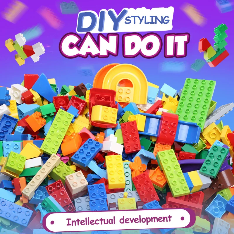 

Pickwoo D6 40 to 201 Pcs Marble Race Run DIY Maze Balls Building Blocks Funnel Slide Big Size Bricks Educational Toys