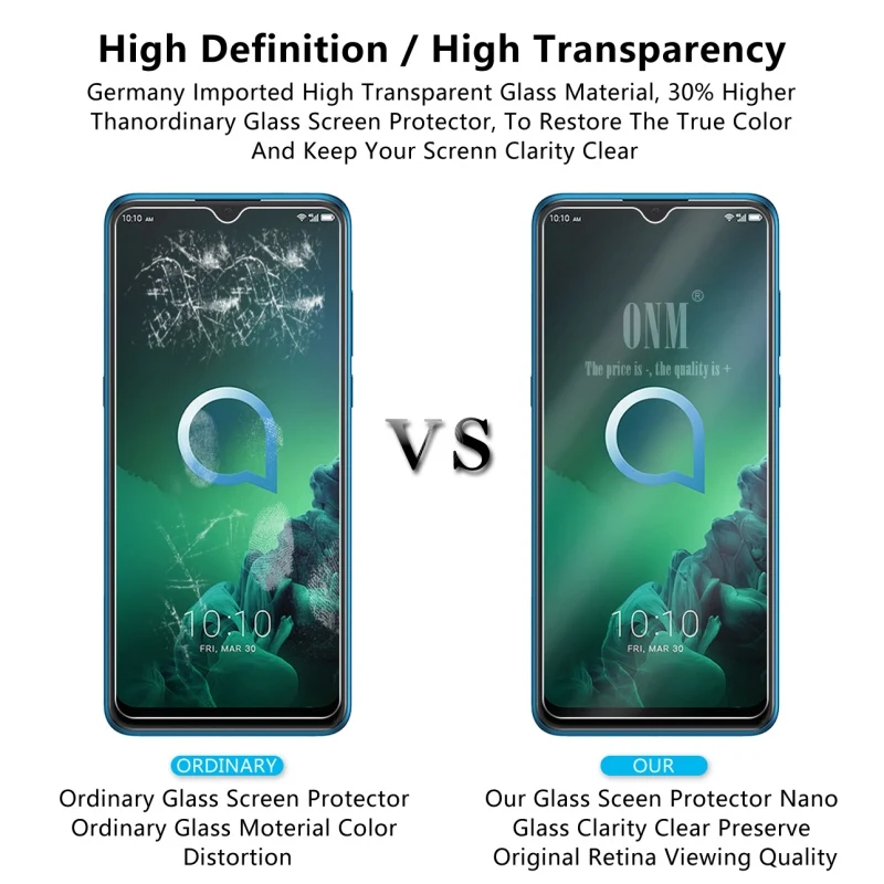 2 шт. закаленное стекло для Alcatel 3 3x1 S 1X1 V 3L защита экрана 9H закаленное стекло для Alcatel 1X3X3 V 5V стекло