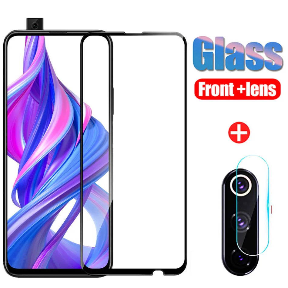 2 в 1 Камера закаленное Стекло для huawei honor 9X 8X играть Экран протектор на Hwawei 8 x max 9x pro