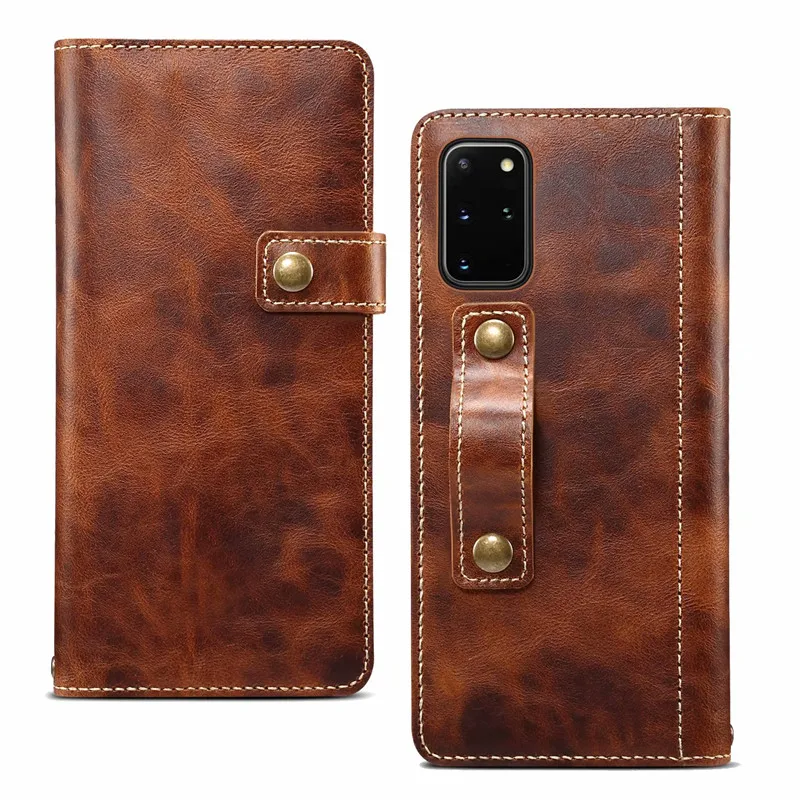 

Real Genuine Leather Phone Case For Samsung Galaxy S20 Plus Flip Wallet Bag Cover For Samsung Galaxy S20 Ultra S20+ Cover Coque