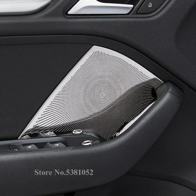 

Автомобильный Стайлинг для Audi A3 8V Sedan 2014 2015 2016 2017 наклейка из нержавеющей стали аудио динамик Звуковая крышка декоративные аксессуары