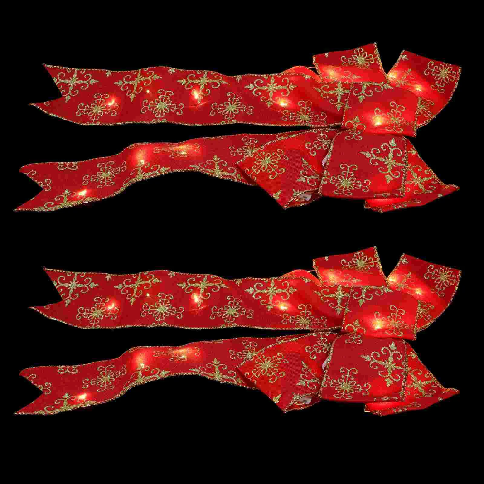 

Светящийся венок, украшение, бант, Рождественский бант, украшение для рождественской елки, Подарочная коробка, Декор, 2 шт.