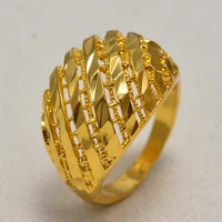 gold color rings for women man gold color africa ring ethiopian jewelry arab india nigeria middle east metal wedding ring