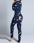 Пижама женская, на пуговицах, с принтом в виде звезды и Луны, 2020
