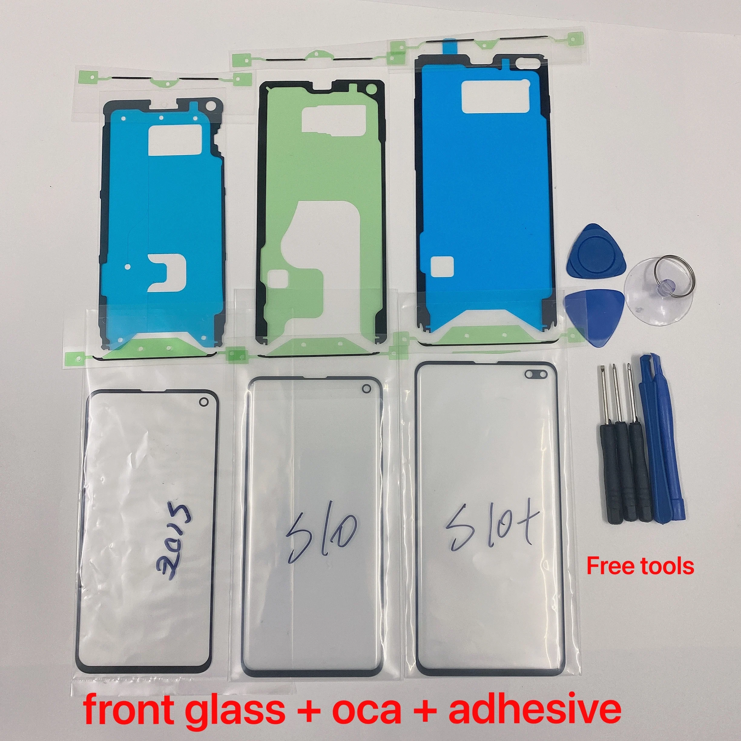 Replacement External Glass oca For Samsung Galaxy S10 plus s10+ s10e Touch Screen Front Outer Glass External Lens adheisve Tools