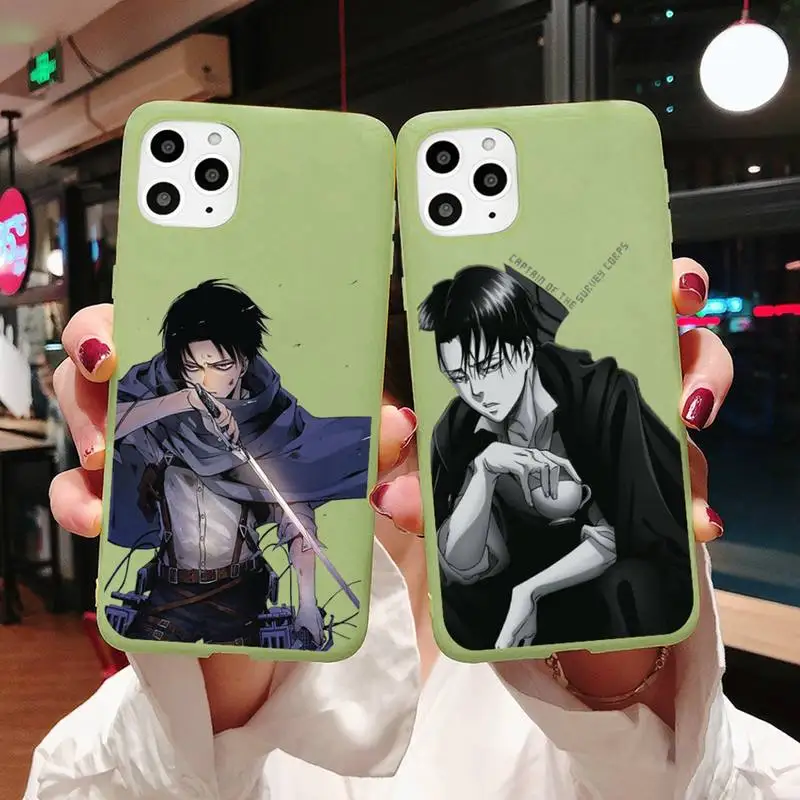 

attack on Titan Japan anime Phone Case Candy Color for iPhone 6 7 8 11 12 s mini pro X XS XR MAX Plus