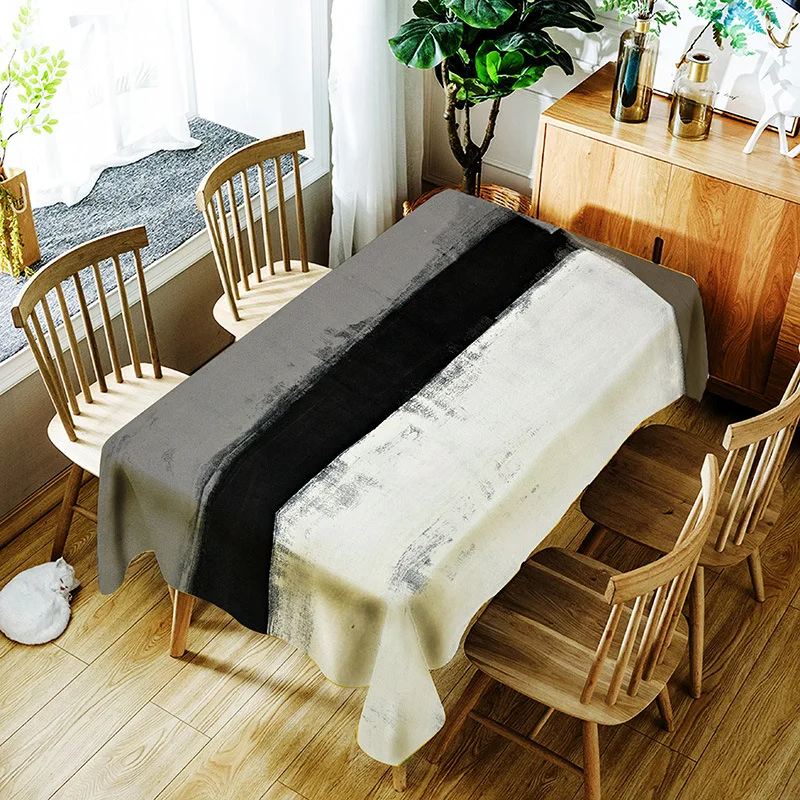 

Waterproof household printing abstract painting pattern washable tablecloth