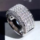 Женские кольца с кристаллами MFY, круглые ювелирные украшения с белым фианитом класса ААА для помолвки вечерние дьбы, размер 6-10