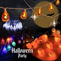 1 5m 10 led halloween pumpkin ghost skeletons bat spider led light string festival bar home party decor halloween ornament