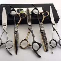 6 inch japan440c steel professional barber scissors hair design tool barber scissors hairstylist hairdressing scissors set