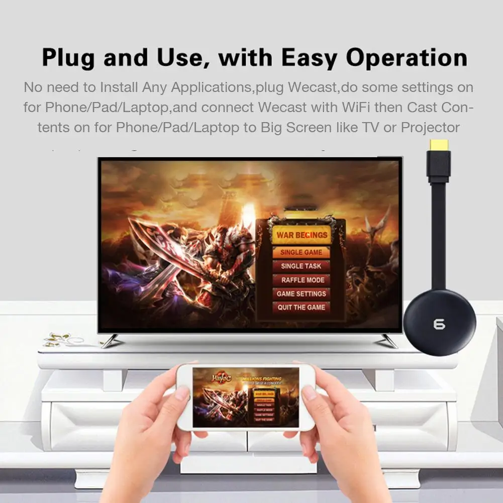 HDMI беспроводной дисплей G6 4K wifi Дисплей приемник 1080P Мобильный экран литой зеркальный адаптер ключ толкатель для Netflix youtube
