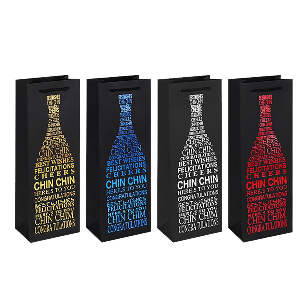 

AVEBIEN Wedding Birthday Party Valentines Day Portable Paper Bag Letters Red Wine pattern Gift Packaging Bag пакеты для упаковки