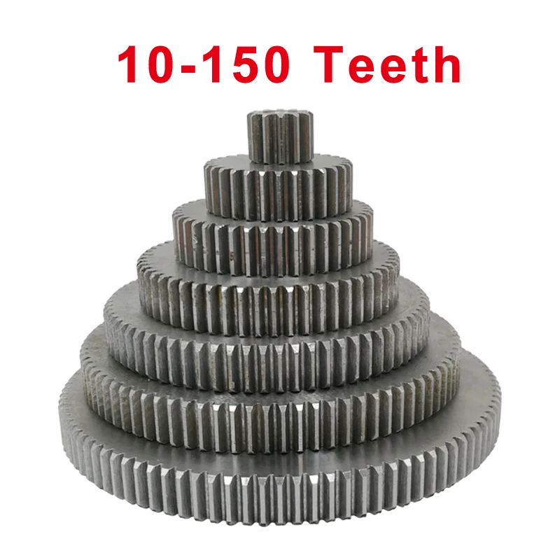 1 Piece spur Gear 1M20/21/22/23/24/25/26/27T rough Hole 6mm pinion gear 45#carbon steel Material motor Total Height 10mm