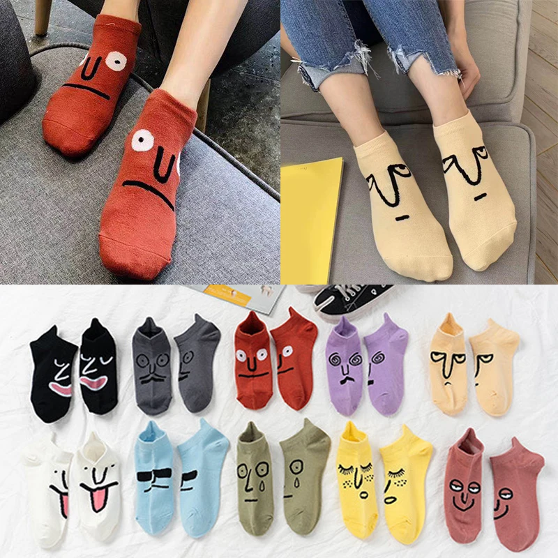 

Women Socks Candy Color Animal Cat Cartoon Pattern Boat Sock Suit for Summer Breathable Casual Ladies Funny Sock