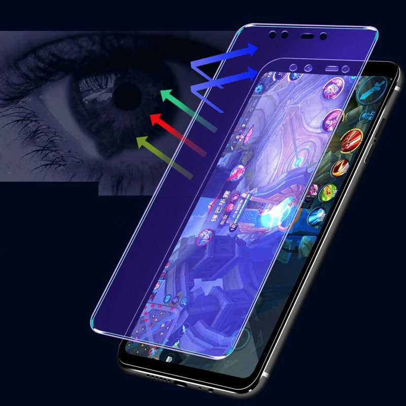 IMIDO полноэкранное закаленное стекло с защитой от синего излучения для Huawei Y9 2018 Y7
