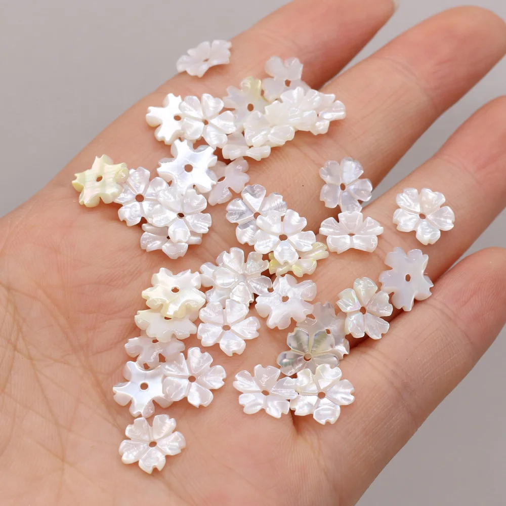 

4 Pcs Natural Freshwater White Shell Petal Pendant Loose Bead Crafts Handmade DIY Necklace Bracelet Earring Jewelry Accessories