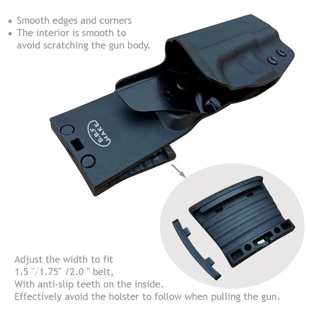 BBF Make KYDEX OWB кобура для Glock 19 19x23 32 17 22 3125 26 27 33 CZ P10 пистолета ремень переноски снаружи